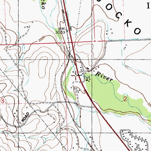 Topographic Map of Jocko Hollow Campground, MT