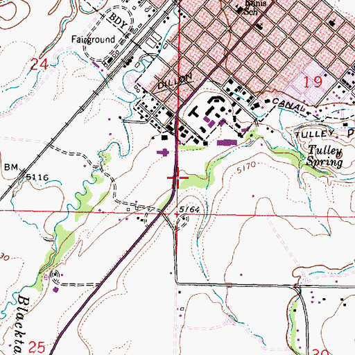 Topographic Map of Dillon Clinic, MT