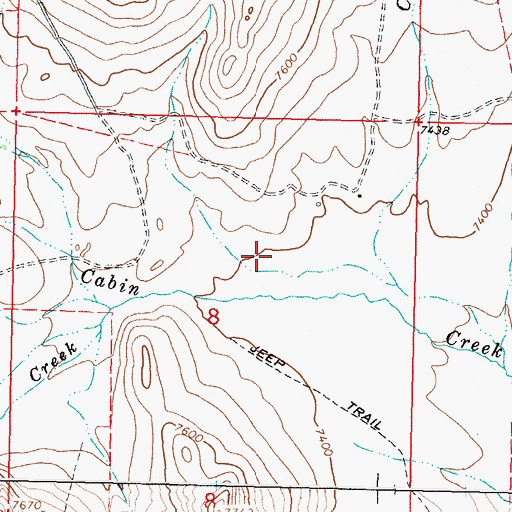 Topographic Map of Sheep Creek (historical), MT