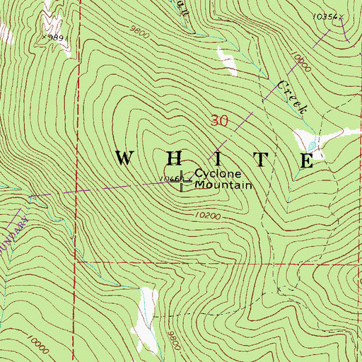 Topographic Map of Cyclone Mountain, CO