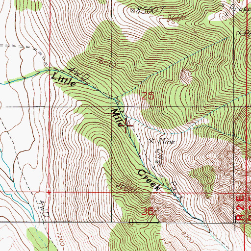 Topographic Map of Montbestos Post Office (historical), MT