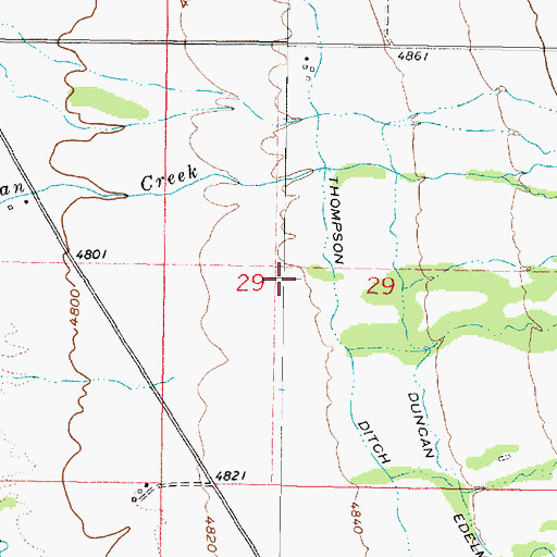 Topographic Map of Duncan School (historical), MT