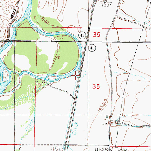 Topographic Map of Sage (historical), MT