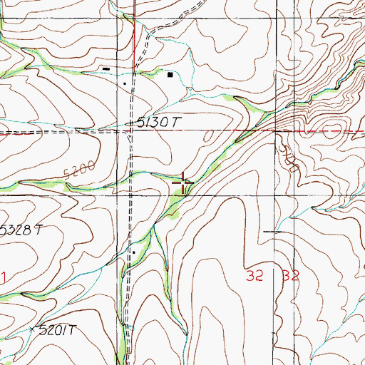 Topographic Map of Hog Hollow Creek, MT