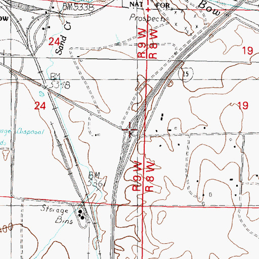 Topographic Map of Interchange 119, MT