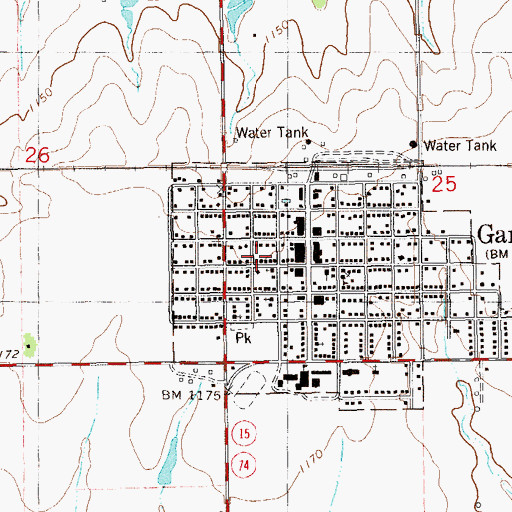 Topographic Map of Christian Church, OK