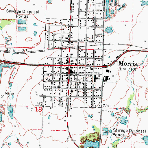 Topographic Map of First Christian Church Parsonage, OK