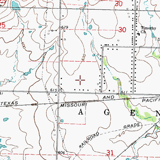 Topographic Map of Gospel Assembly Church, OK