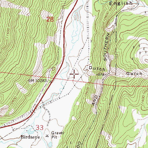 Topographic Map of Dutch Gulch, CO