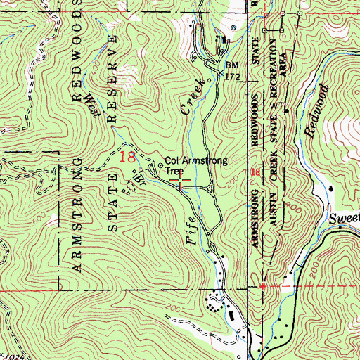 Topographic Map of Burbank Circle, CA