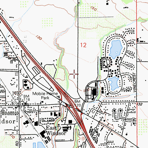 Topographic Map of Lakewood Meadows Park, CA