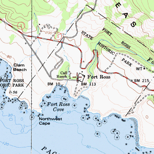 Topographic Map of Russian Orthodox Chapel, CA