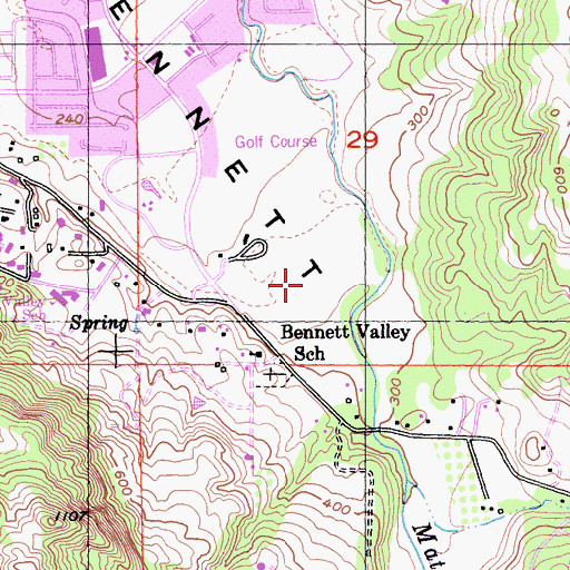 Topographic Map of Galvan Community Park, CA