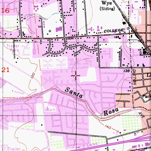 Topographic Map of Abraham Lincoln Elementary School, CA