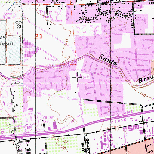 Topographic Map of West Park, CA