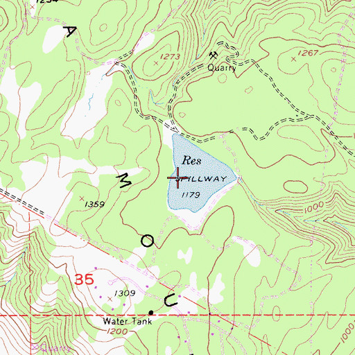 Topographic Map of Ledson Marsh, CA