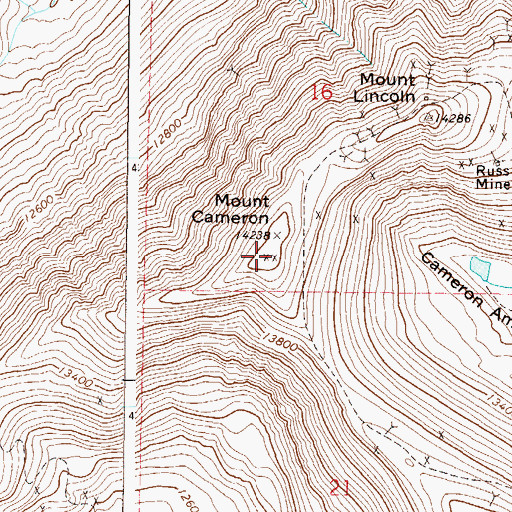 Topographic Map of Mount Cameron, CO