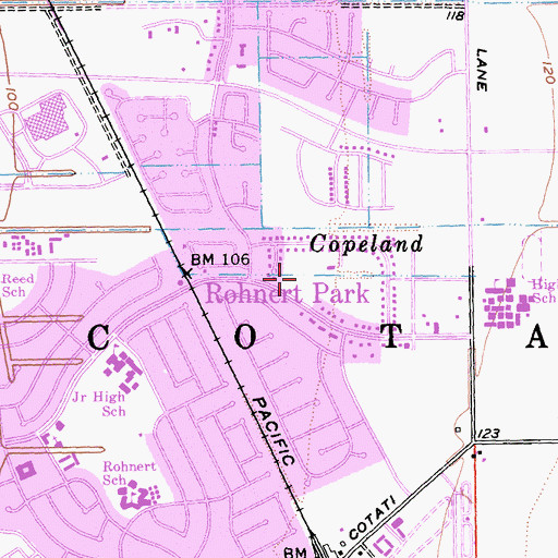 Topographic Map of Colegio Vista Park, CA