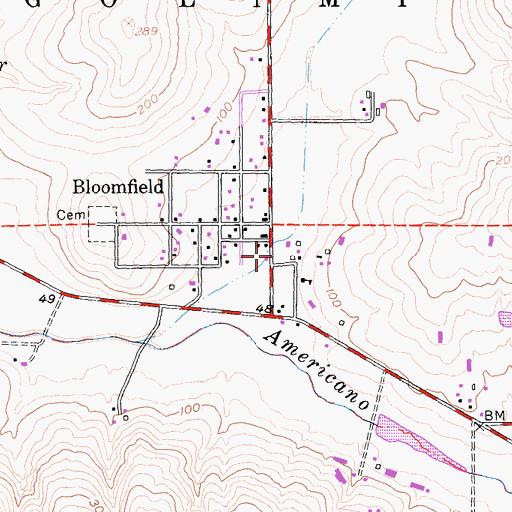 Topographic Map of Emma Herbert Memorial Park, CA