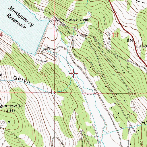 Topographic Map of Putnam Gulch, CO