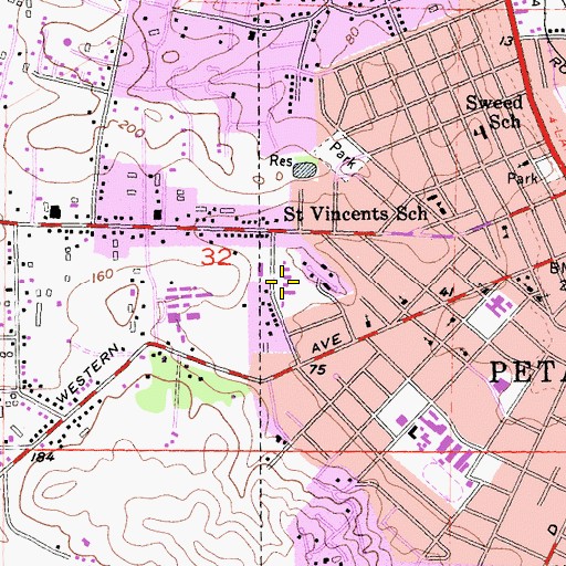 Topographic Map of Valley Vista Elementary School, CA