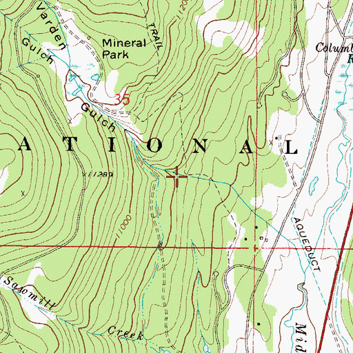 Topographic Map of Dolly Varden Gulch, CO