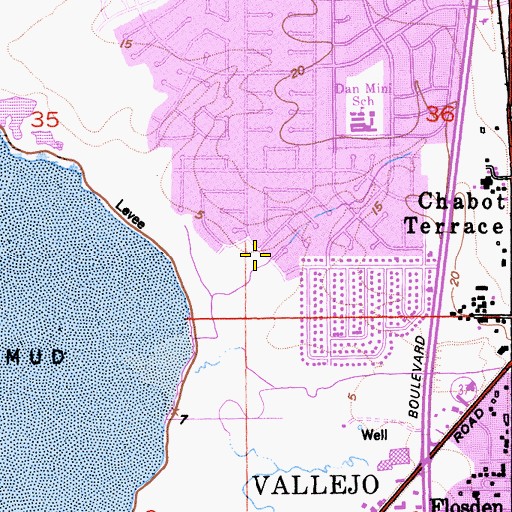 Topographic Map of Meadows Park, CA