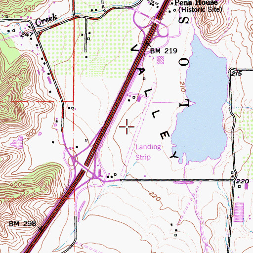 Topographic Map of Vacaville Airport (historical), CA