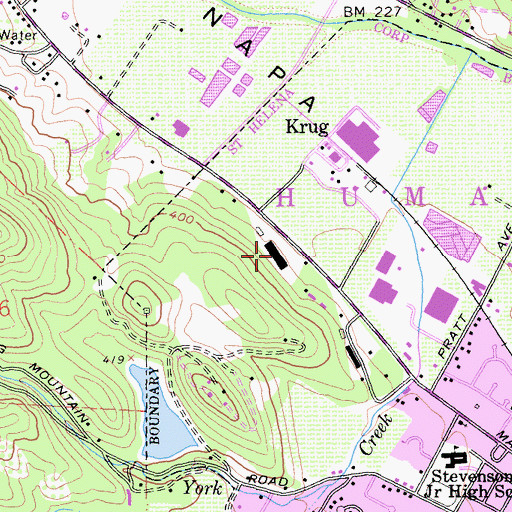 Topographic Map of Christian Brothers Winery, CA