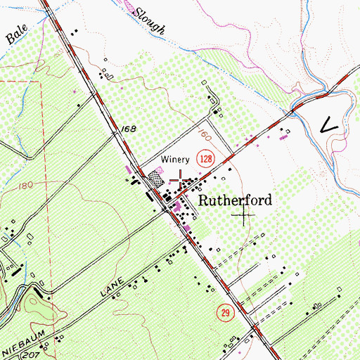 Topographic Map of Beaulieu Vineyards, CA