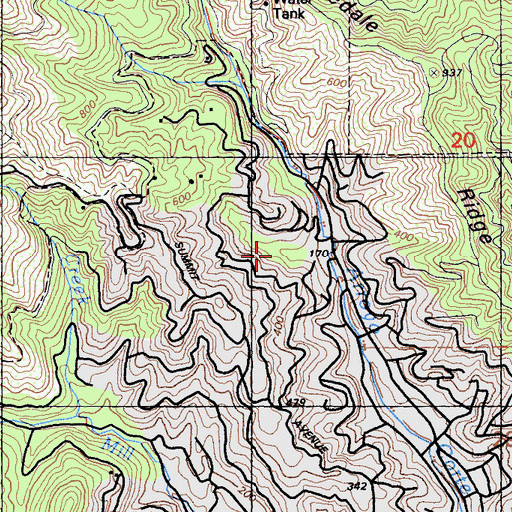 Topographic Map of Blithdale Park, CA