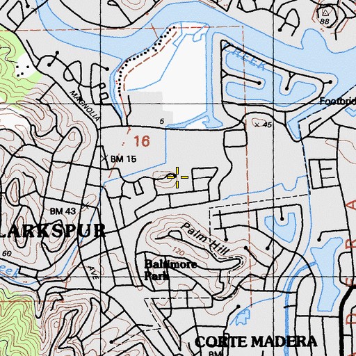 Topographic Map of Heatherwood Park, CA