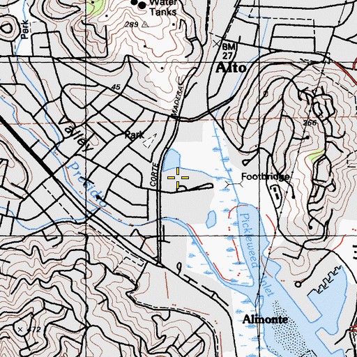 Topographic Map of Mill Valley Middle School, CA