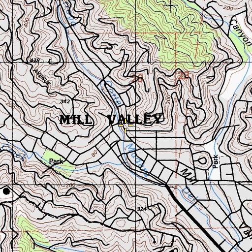 Topographic Map of Mount Carmel School, CA