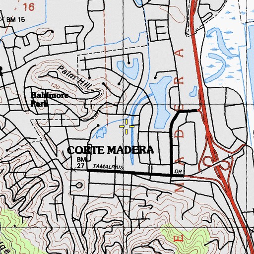 Topographic Map of Neil Cummins Elementary School, CA