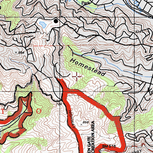 Topographic Map of Eagle Trail, CA