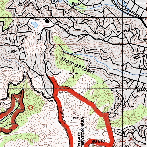 Topographic Map of Eagle Trail, CA