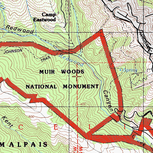 Topographic Map of Hillside Trail, CA