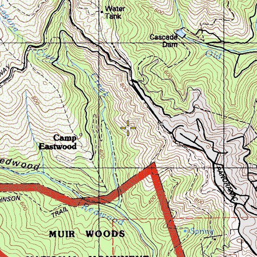 Topographic Map of Lost Trail, CA