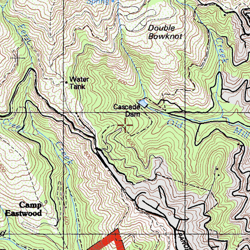 Topographic Map of Zig Zag Trail, CA