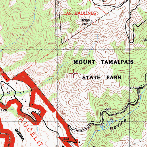 Topographic Map of Bare Nose, CA
