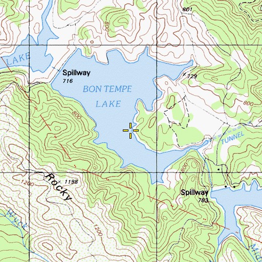 Topographic Map of Pine Point, CA