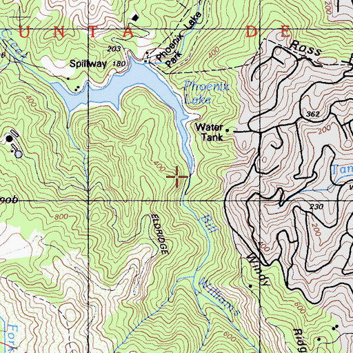 Topographic Map of Bill Williams Trail, CA