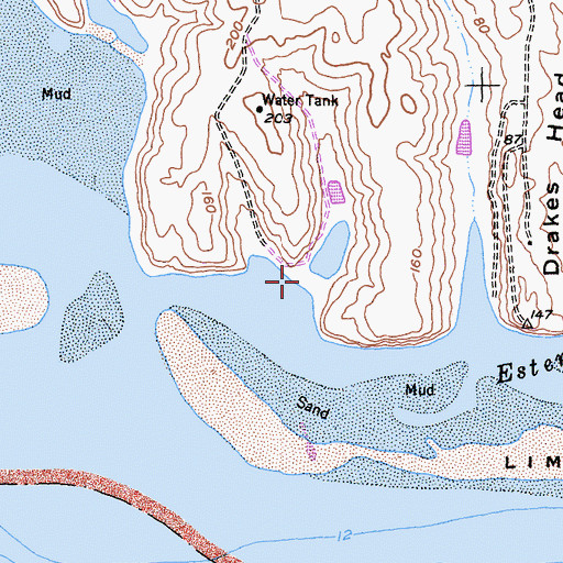 Topographic Map of Sunshine Beach, CA