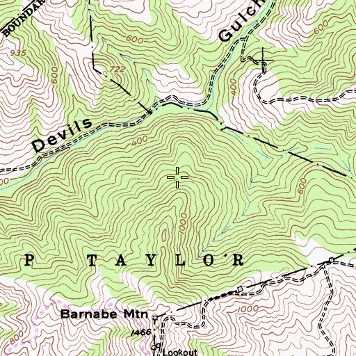 Topographic Map of Bills Trail, CA