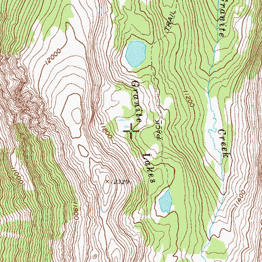 Topographic Map of Granite Lakes, CO