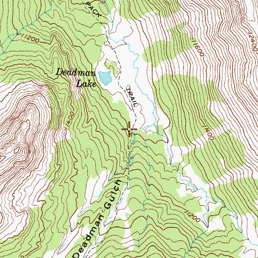 Topographic Map of Deadman Gulch, CO