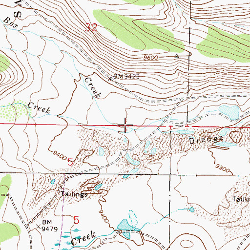 Topographic Map of Box Creek, CO