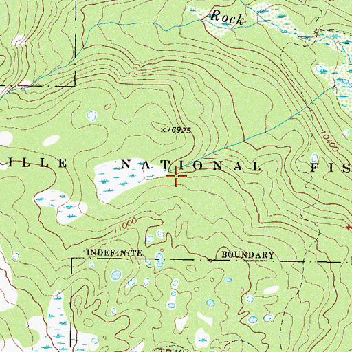 Topographic Map of Leadville National Fish Hatchery, CO