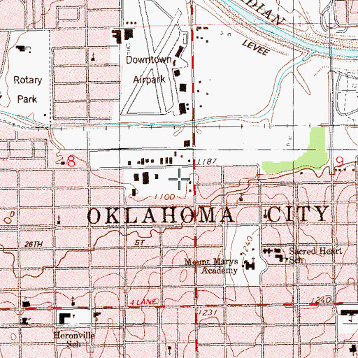 Topographic Map of Layman Incorporated Evangelistic Team Church, OK